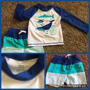 Carters 18M board short rash guard set